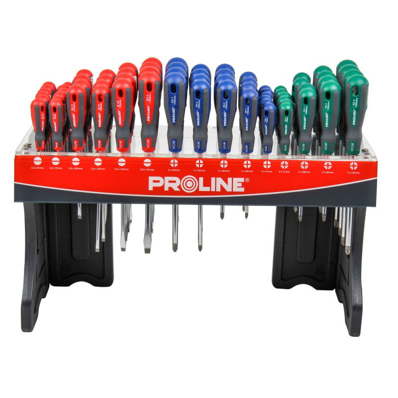  PROLINE   KIÁLLÍTÓS SOFT-TOUCH NYELŰ CR-VA-MO CSAVARHÚZÓK - 68 DB  termék fő termékképe