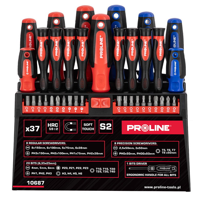  PROLINE   SOFT-TOUCH NYELŰ S2 CSAVARHÚZÓ SZETT / KIÁLLÍTÓ - 37 DB  termék fő termékképe