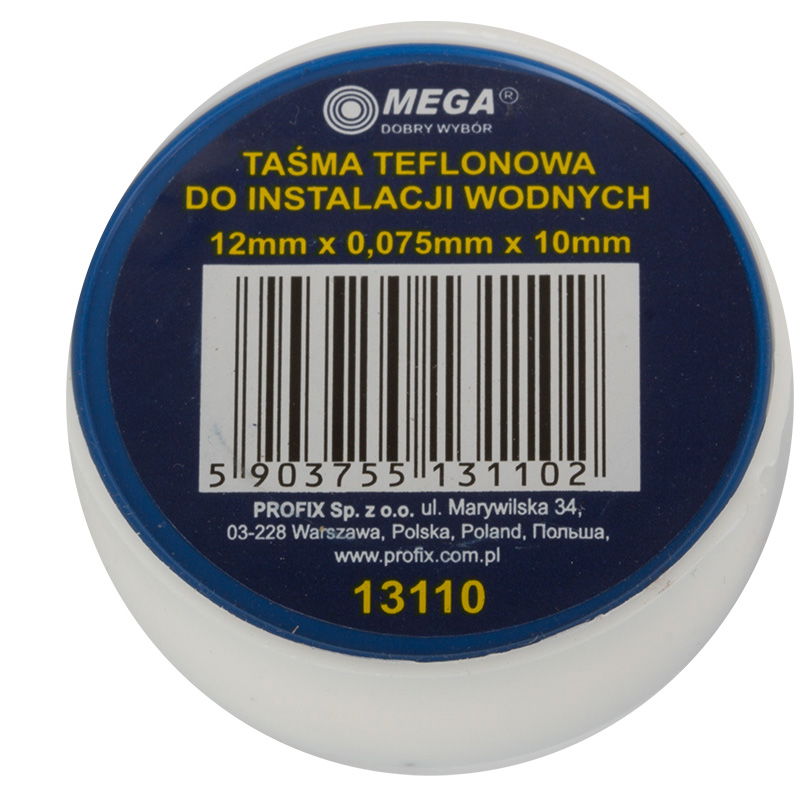  POLONIA   VÍZCSŐ TÖMÍTŐSZALAG - 12X0.075MM / 10M, 3DB/CS  termék fő termékképe