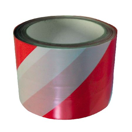  POLONIA   KÉTSZÍNŰ JELZŐSZALAG - PIROS-FEHÉR - 75MM / 100M  termék fő termékképe