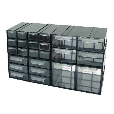  POLONIA   KOMBINÁLT MŰANYAG TÁROLÓSZEKRÉNY - 230X125X140MM/12FIÓK  termék fő termékképe