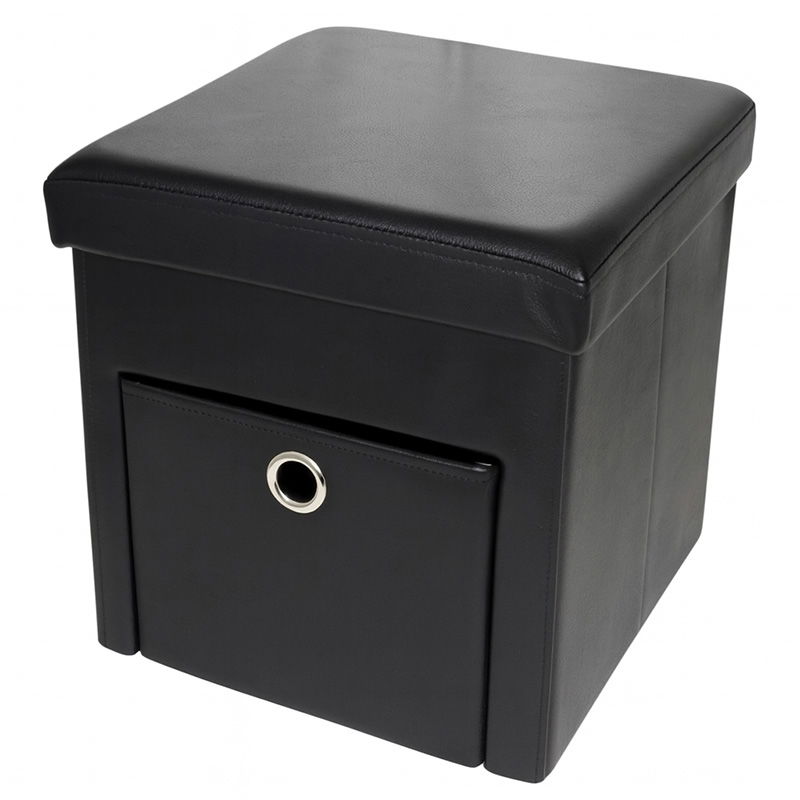  RPX-TAB   FIÓKOS ÖSSZECSUKHATÓ ZSÁMOLY - 38X38X38CM / FEKETE  termék fő termékképe