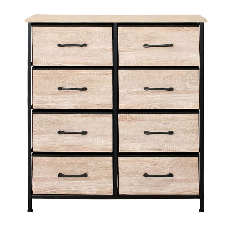  RPX-COM   KOMÓD, 8 TEXTIL FIÓKOS / 80X30X90CM - FA/FEKETE  termék fő termékképe