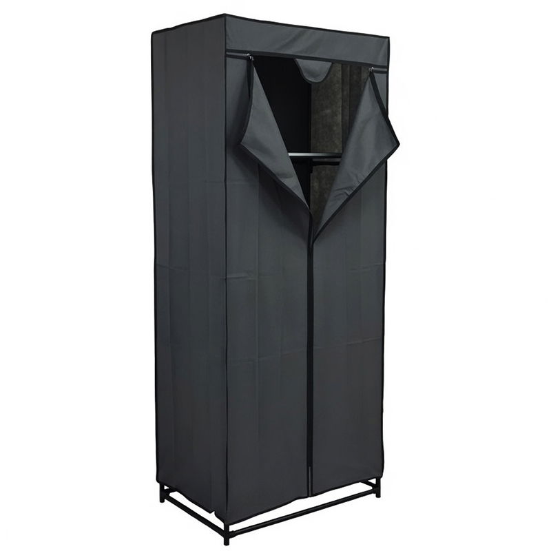  RPX-HAI   CIPZÁROS TEXTIL RUHASZEKRÉNY - 70X45X160CM / SZÜRKE  termék fő termékképe