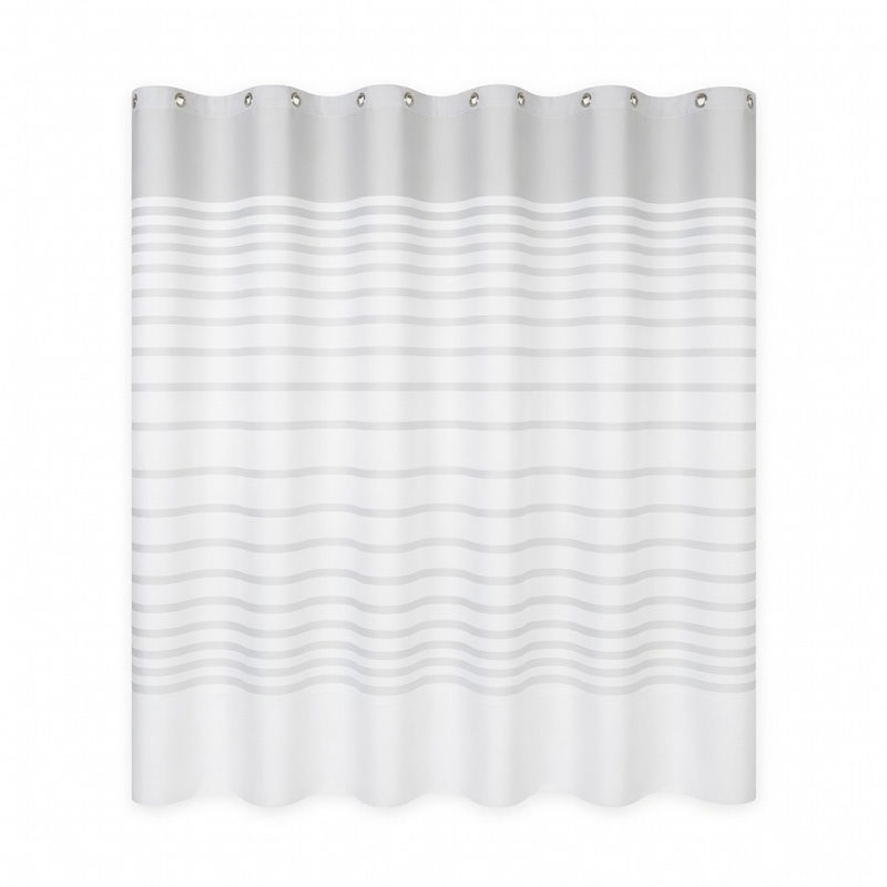  RPX-DUS   ZUHANYFÜGGÖNY 90G / 180X200CM - FEHÉR-CSÍK-MINTÁS  termék fő termékképe