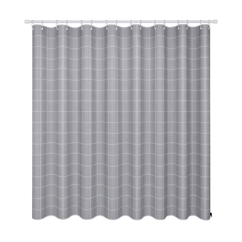  RPX-DUS   ZUHANYFÜGGÖNY 70G / 180X200CM - SZÜRKE-KOCKA-MINTÁS  termék fő termékképe