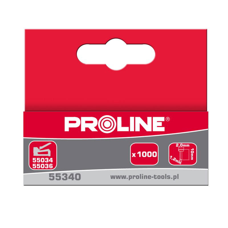 PROLINE   KESKENY ACÉLOS TŰZŐKAPOCS - E-TÍPUS - 12MM, 1000DB/CS  termék fő termékképe