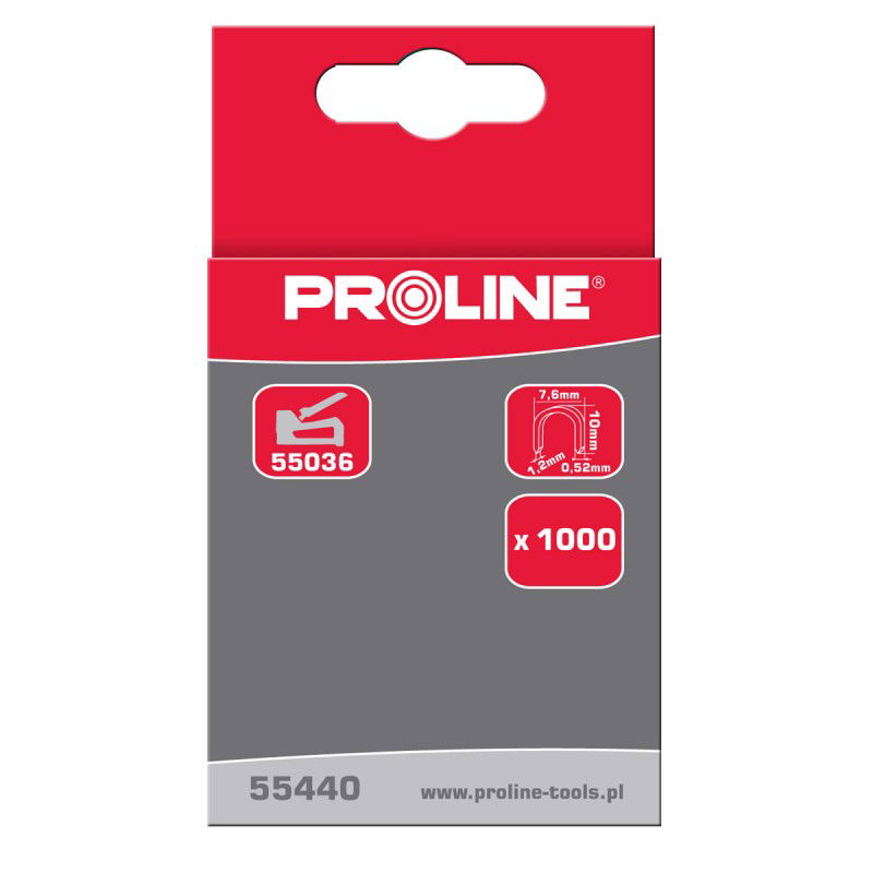  PROLINE   FÉLKEREK ACÉLOS TŰZŐKAPOCS - L-TÍPUS - 12MM, 1000DB/CS  termék fő termékképe