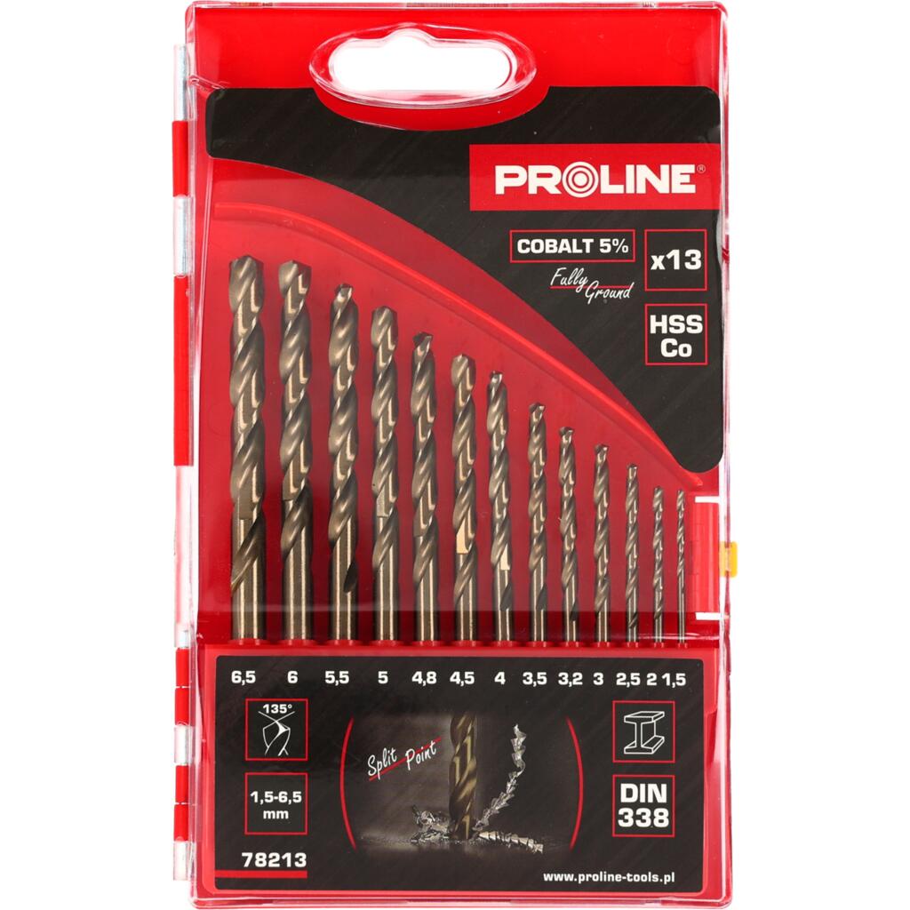  PROLINE   FÉMFÚRÓ SZETT HSS-CO-135° - 2.0-8.0MM - 13 DB  termék fő termékképe