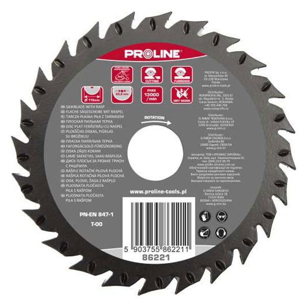  PROLINE   RÁSPOLY KÖRFŰRÉSZLAP, LAPOS / SZÉL - 125MM  termék fő termékképe