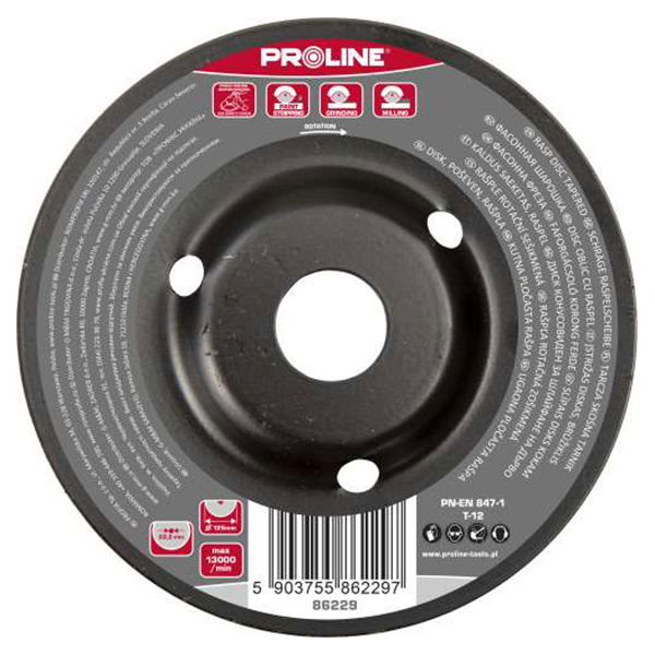  PROLINE   RÁSPOLY KORONG, KÓNIKUS / DURVA - 230MM  termék fő termékképe