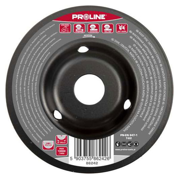  PROLINE   RÁSPOLY KORONG, SÜLLYESZTETT / KÖZEPES - 125MM  termék fő termékképe