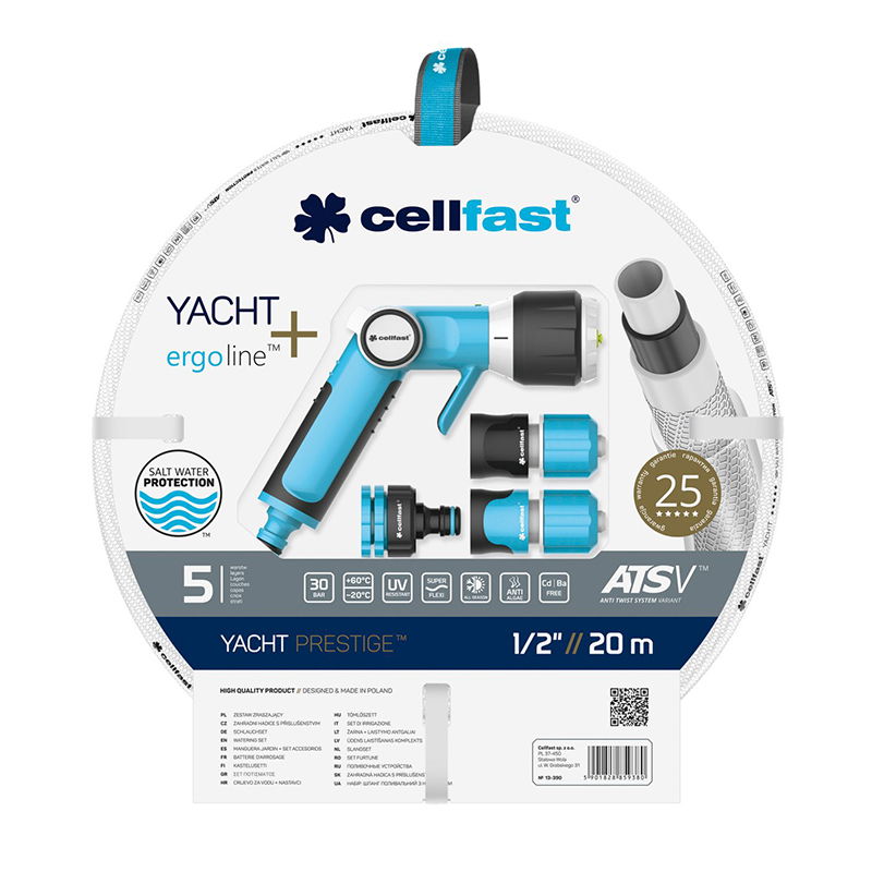  CELLFAST   5-RÉTEGES LOCSOLÓTÖMLŐ - 1/2" / 20M TARTOZÉKOKKAL  termék fő termékképe