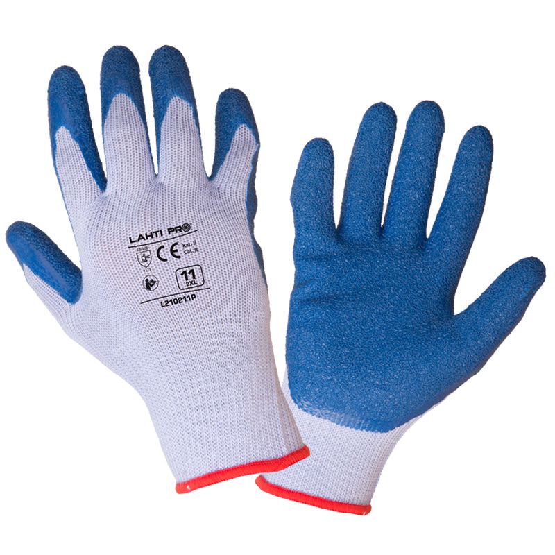  LAHTI PRO   LATEX VÉDŐKESZTYŰ POLIÉSZTER, SZÖVÖTT - 9  termék fő termékképe