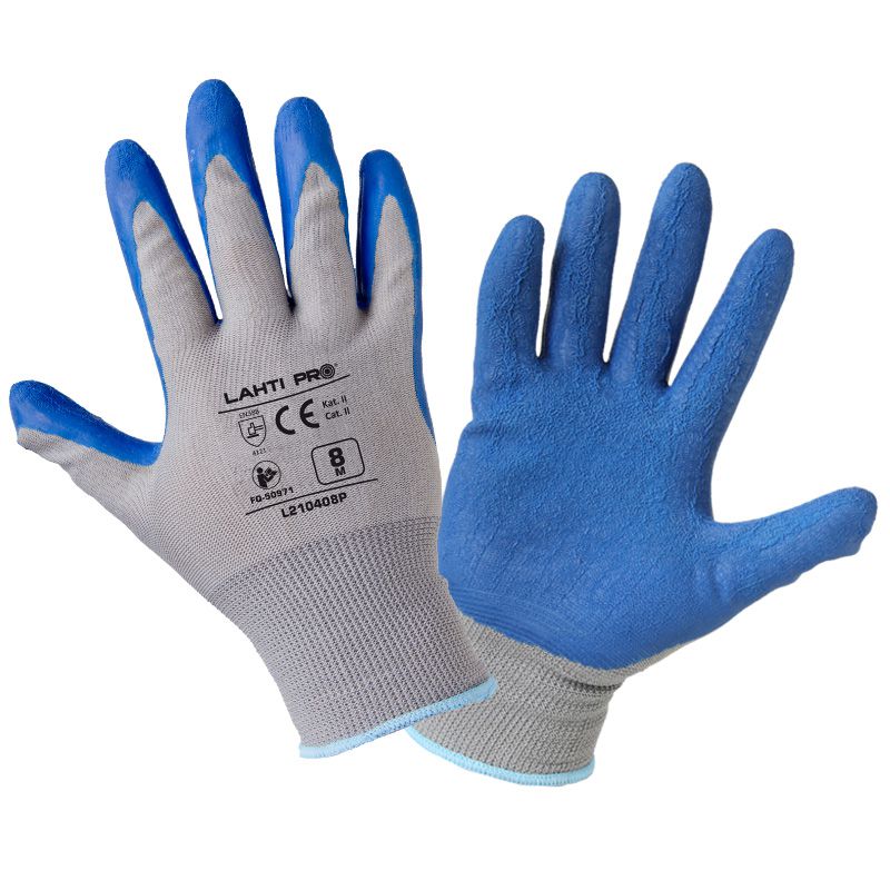  LAHTI PRO   LATEX VÉDŐKESZTYŰ POLIÉSZTER-NEJLON, SZÖVÖTT- 7  termék fő termékképe