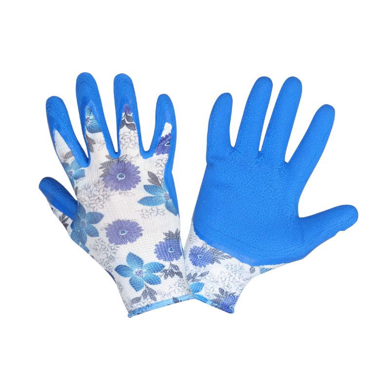  LAHTI PRO   LATEX VÉDŐKESZTYŰ POLIÉSZTER, VIRÁG MINTÁS - 8  termék fő termékképe