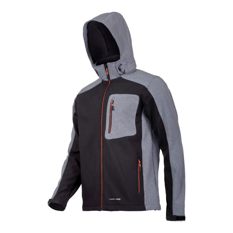  LAHTI PRO   SOFT-SHELL KABÁT, KAPUCNIS / FEKETE - 2XL  termék fő termékképe