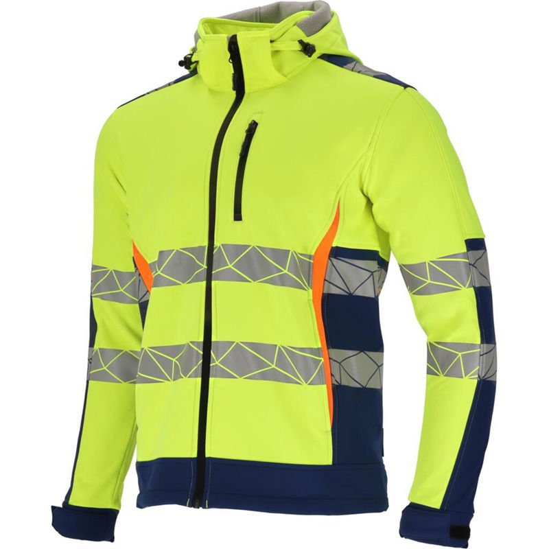  LAHTI PRO   LÁTHATÓSÁGI SOFT-SHELL KABÁT, MINTÁS / ZÖLD - L  termék fő termékképe