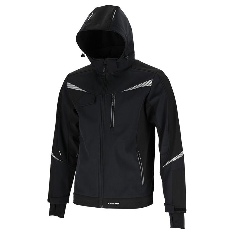  LAHTI PRO   SOFT-SHELL KABÁT, KAPUCNIS / FEKETE - L  termék fő termékképe