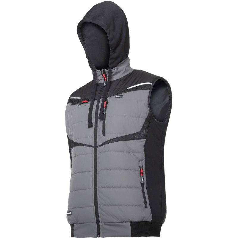  LAHTI PRO   BÉLELT MELLÉNY, KAPUCNIS / FEKETE-SZÜRKE - 3XL  termék fő termékképe