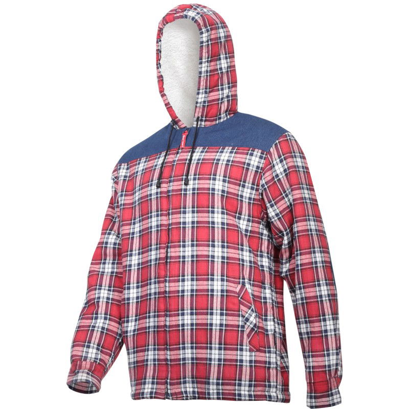  LAHTI PRO   KOCKÁS FLANEL KABÁT, BÉLELT / PIROS - 2XL  termék fő termékképe