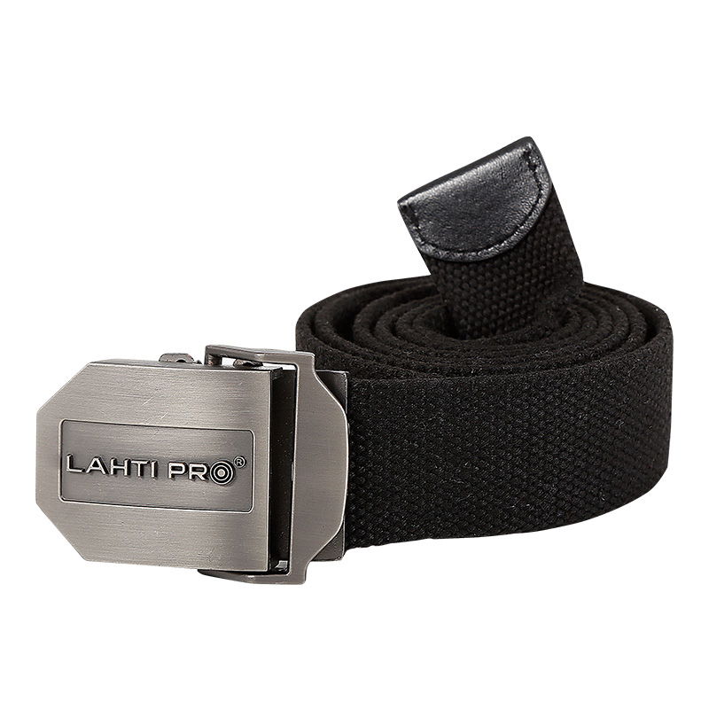  LAHTI PRO   FÉMCSATOS POLIÉSZTER NADRÁGSZÍJ - 130CM / FEKETE  termék fő termékképe