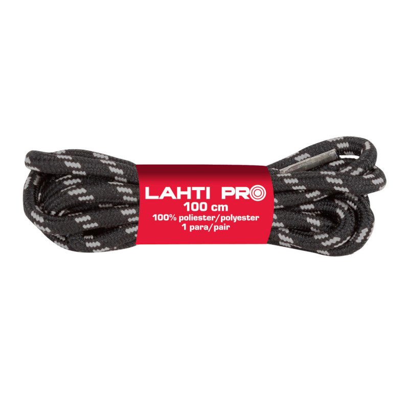  LAHTI PRO   POLIÉSZTER FŰZŐ / FEKETE-SZÜRKE - 150CM, 10DB/CS  termék fő termékképe