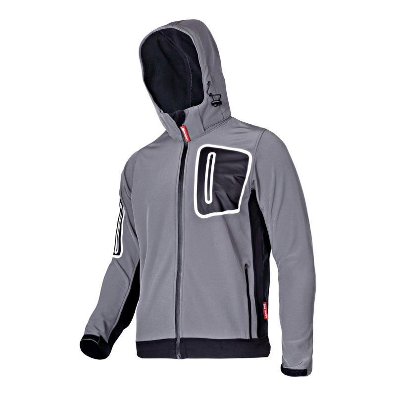  LAHTI PRO   SOFT-SHELL KABÁT, KAPUCNIS / SZÜRKE - S  termék fő termékképe