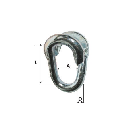  MK   HORGANYZOTT BEFEJEZŐ LÁNCSZEM - 6MM / 12X33MM  termék fő termékképe