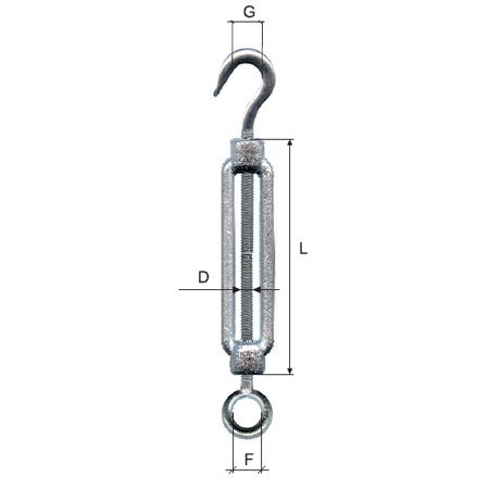  MK   SZEM-SZEM KÖTÉLFESZÍTŐ - 10MM / 14/14MMX130MM  termék fő termékképe