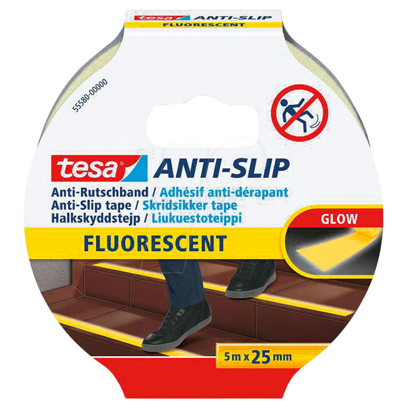  TESA   CSÚSZÁSGÁTLÓ SZALAG - 25MM / 5M - FLUORESZKÁLÓ  termék fő termékképe