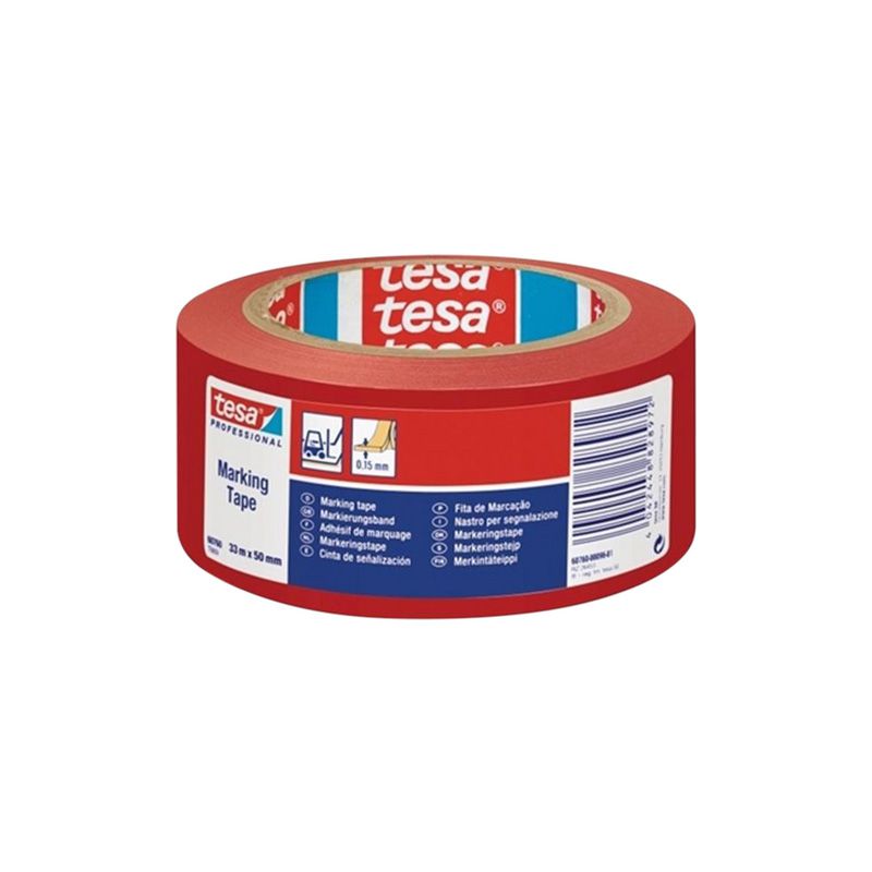  TESA   JELZŐ RAGASZTÓSZALAG - 50MM / 33M - PIROS-PIROS  termék fő termékképe