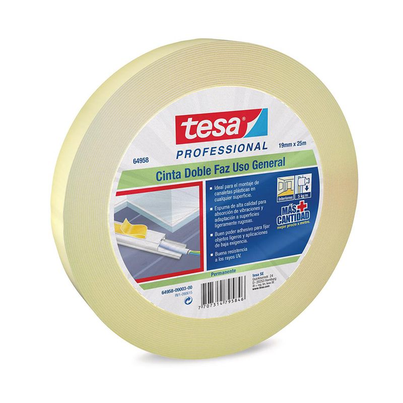  TESA   KÉTOLDALÚ RÖGZÍTŐSZALAG - 19MM / 25M  termék fő termékképe