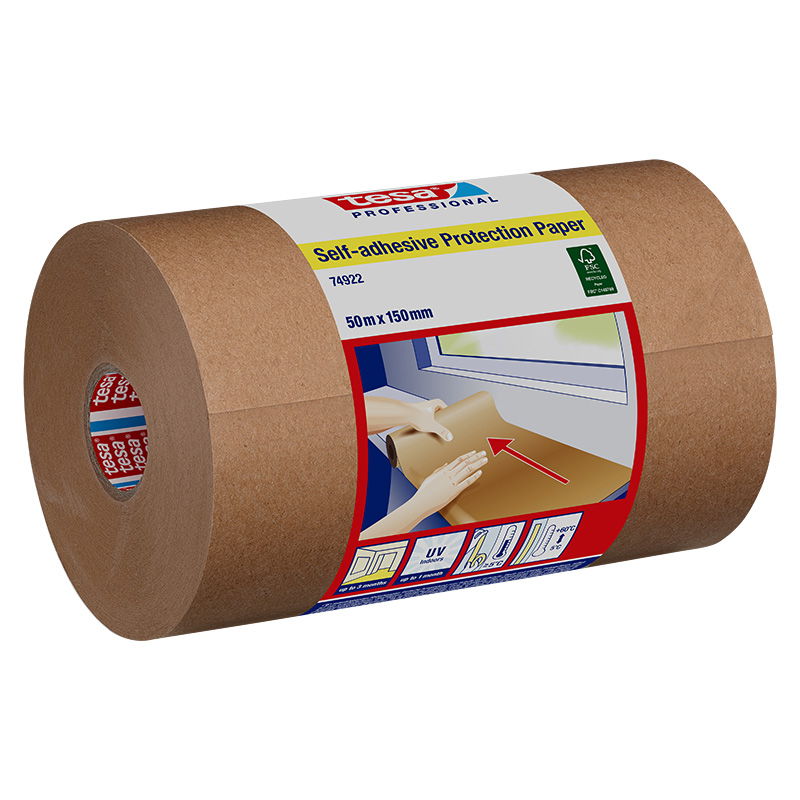  TESA   ÖNTAPADÓ VÉDŐFÓLIA PAPÍR-SZALAG - 150MM / 50M  termék fő termékképe