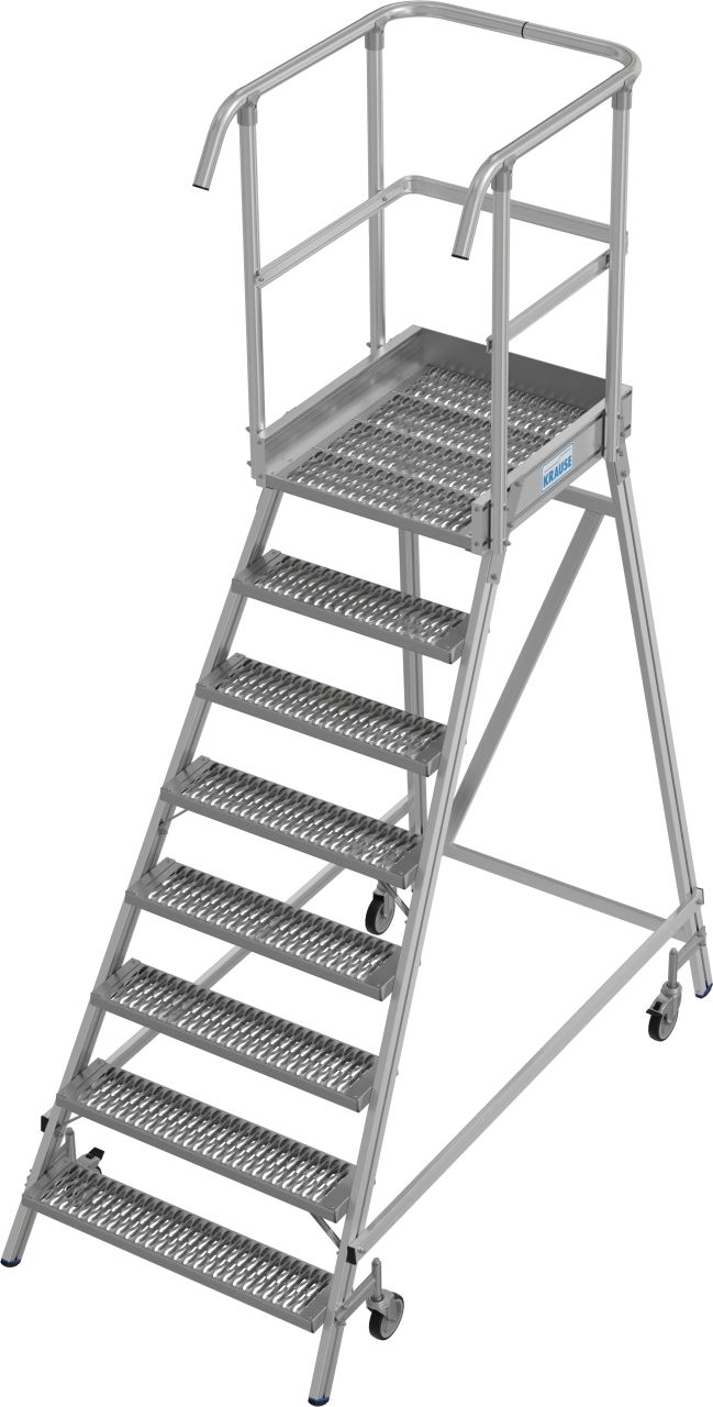 Krause STABILO Professional gurítható dobogó R13 profilrácsos lépcsőfokokkal, egy oldalon járható, 8 fokos termék fő termékképe