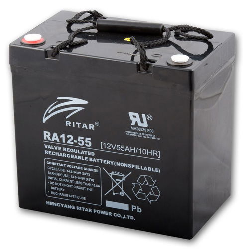 Ritar RA12-55-F11 zárt ólomakkumulátor 12 V/55 Ah termék fő termékképe