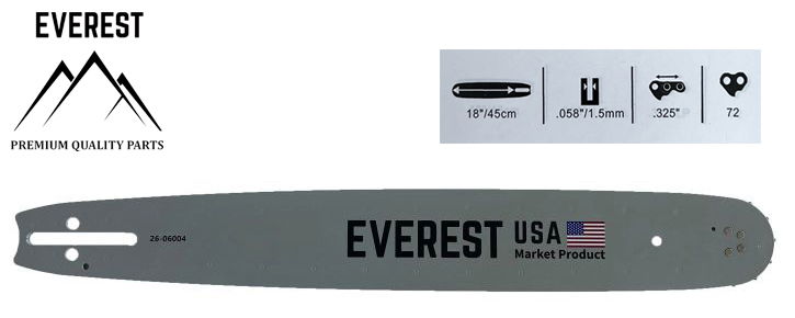  UNIVERZÁLIS   LÁNCVEZETŐ 18".325 1,5mm 72ogn. EVEREST  termék fő termékképe