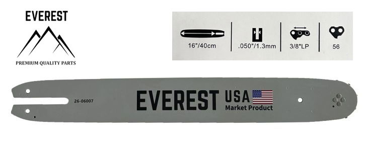  UNIVERZÁLIS   LÁNCVEZETŐ 16" 3/8LP 1,3mm 56ogn. EVEREST  termék fő termékképe