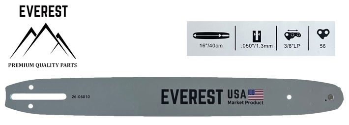  UNIVERZÁLIS   LÁNCVEZETŐ 16" 3/8LP 1,3mm 57ogn. EVEREST  termék fő termékképe