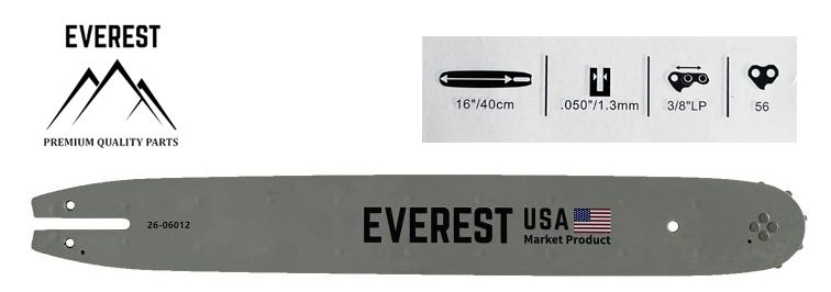  UNIVERZÁLIS   LÁNCVEZETŐ 16" 3/8LP 1,3mm 57ogn. EVEREST  termék fő termékképe