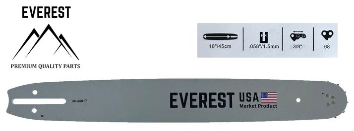  HUSQVARNA   LÁNCVEZETŐ 18" 3/8 1,5mm 68ogn. EVEREST  termék fő termékképe