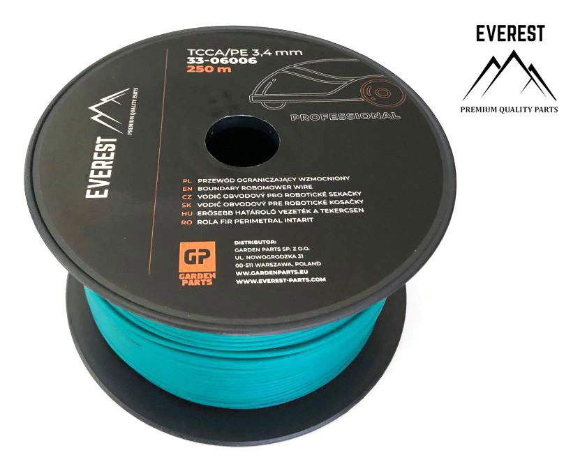  UNIVERZÁLIS   ERŐSEBB HATÁROLÓ VEZETÉK A TEKERCSEN TCCA/PE 3,4mm 250m EVEREST  termék fő termékképe