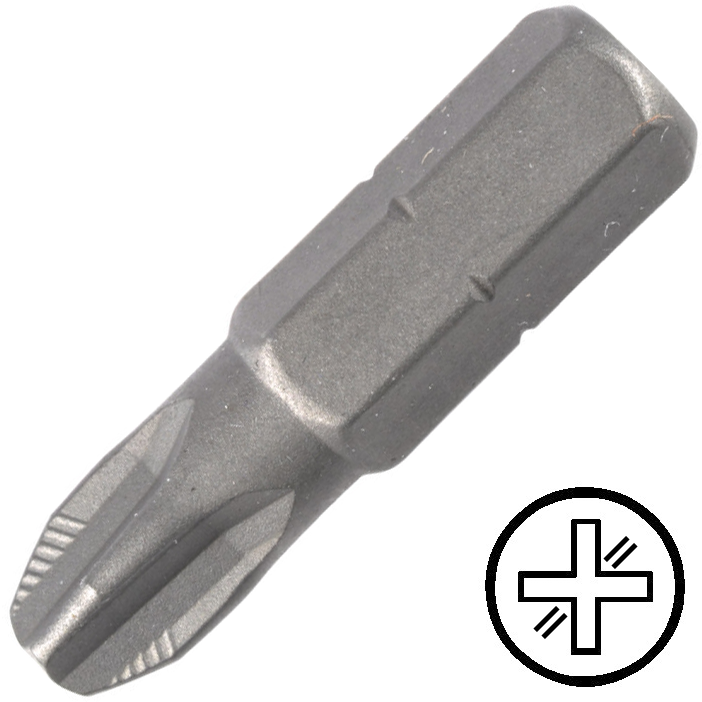 KENNEDY No.2 Phillips ACR II bordázott keresztpontos csavarbehajtó bit 1/4" hatszög illesztéssel, 25 mm termék fő termékképe