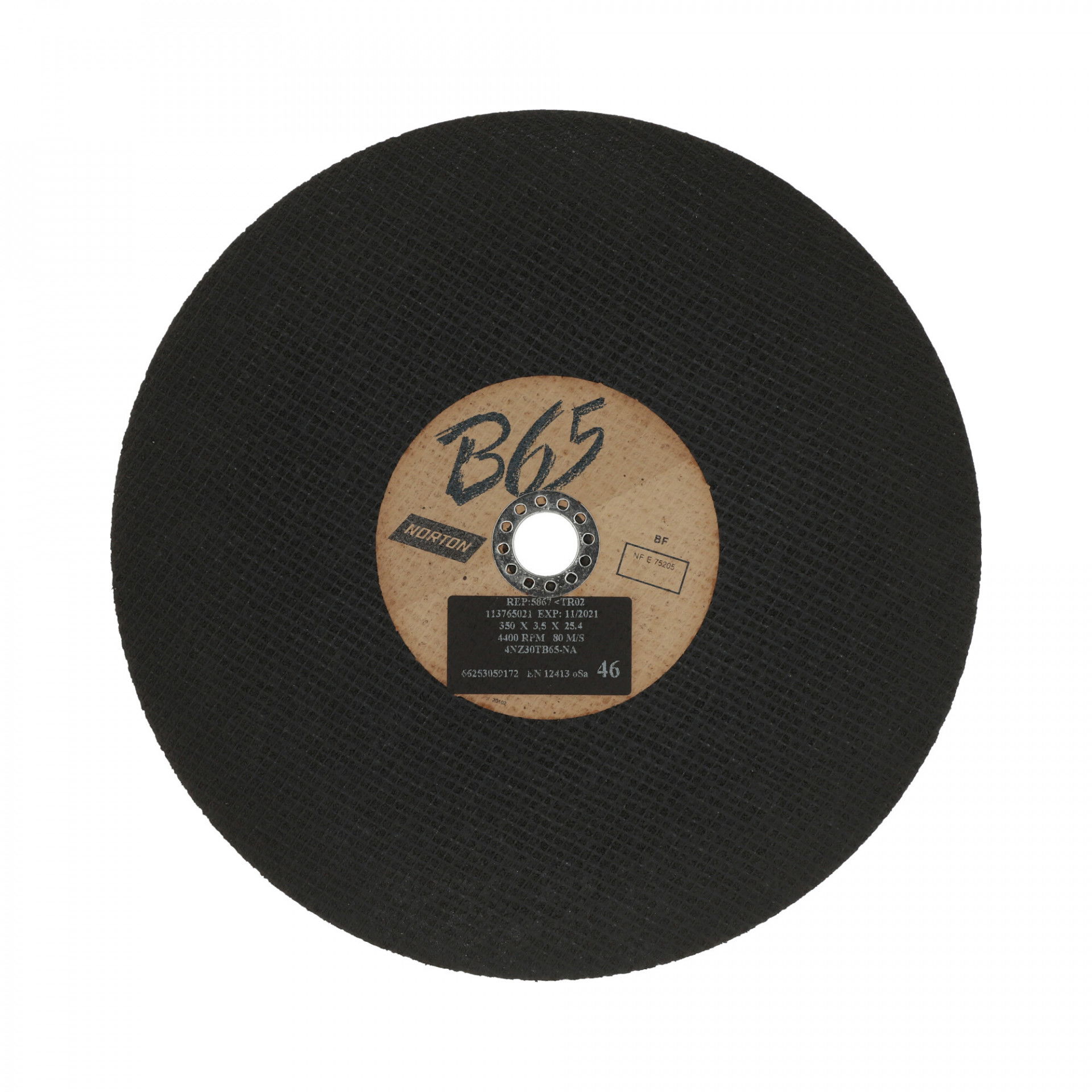 Norton Preciziós gépipari erősített vágókorong 350x3,5x25,4 mm 4NZU 30 T B65, 10 db/csomag termék fő termékképe