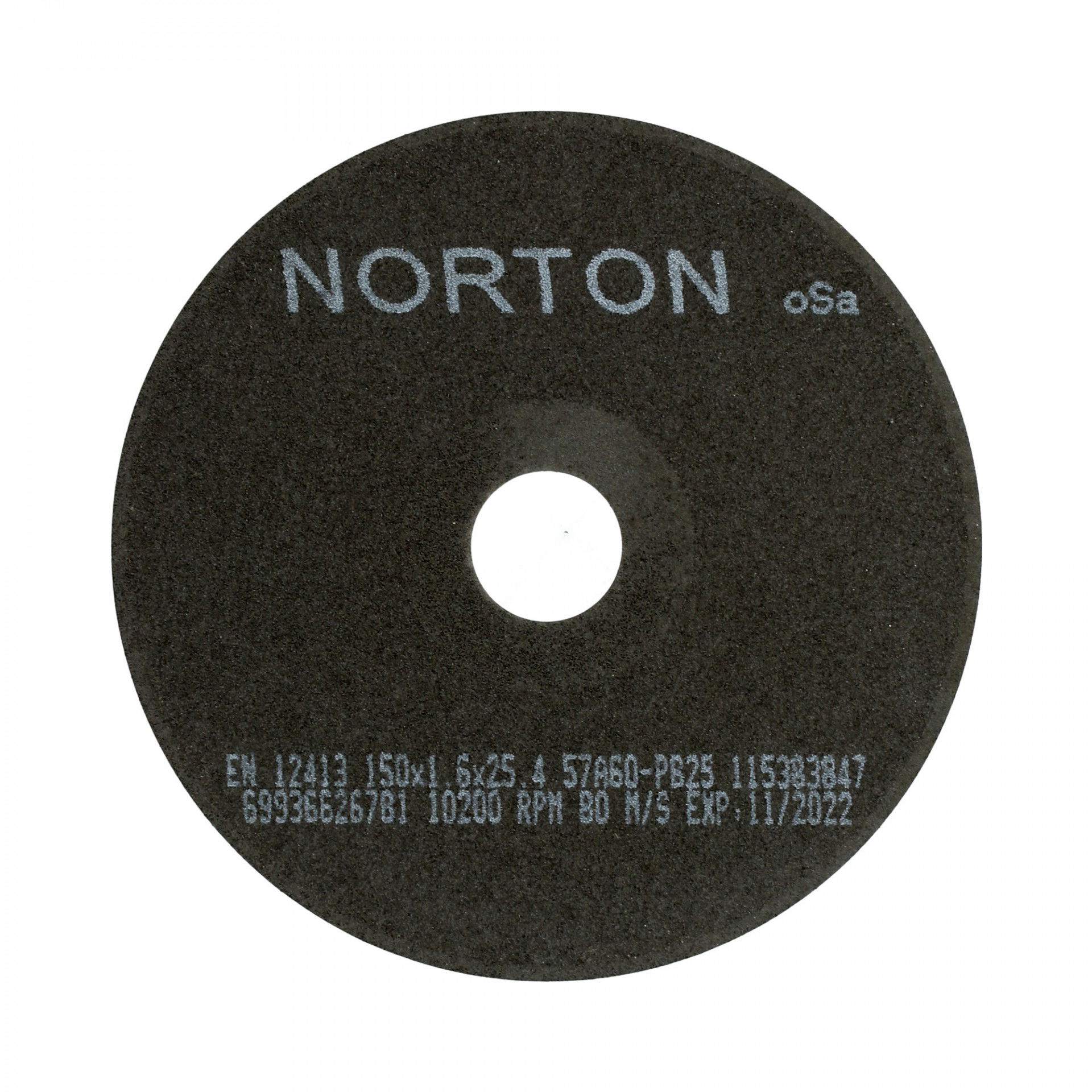 Norton Preciziós gépipari erősítés nélküli vágókorong 180x1x32 mm 57A 60 P B25, 100 db/csomag termék fő termékképe