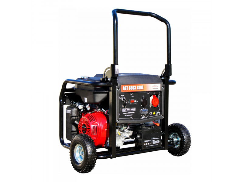  AGT 8603 HSBE TTL áramfejlesztő - HONDA GX390, elektromos indítás, AVR + ajándék szállítókerék!  termék fő termékképe