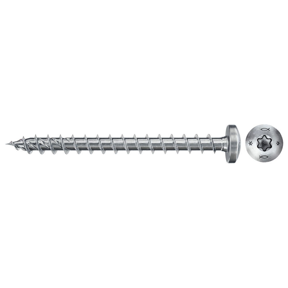 Fischer FPF II PTF 6.0 x 40 BC 100 lencsefejű, kékre horganyzott, végigmenetes forgácslapcsavar TX behajtással, 100 db/csomag termék fő termékképe