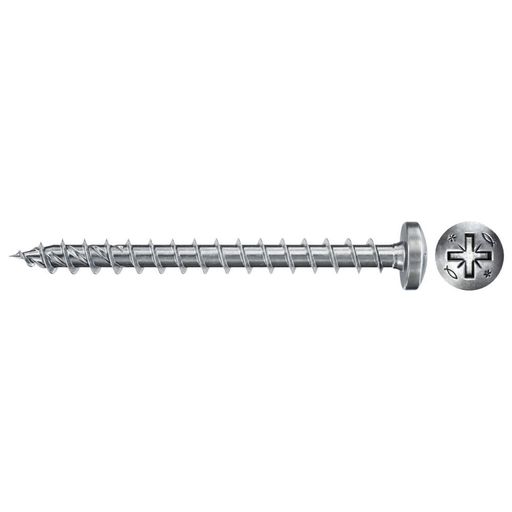 Fischer FPF II PZF 4.0 x 20 BC 200 lencsefejű, kékre horganyzott végigmenetes forgácslapcsavar, PZ behajtással, 200 db/csomag termék fő termékképe