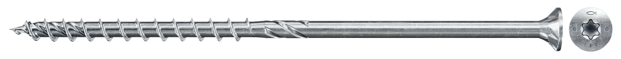 Fischer PowerFast FPF II CTP 8.0 x 400 BC 50 süllyesztett fejű, kékre horganyzott részmenetes szerkezetépítő csavar TX behajtással, 50 db/csomag termék fő termékképe