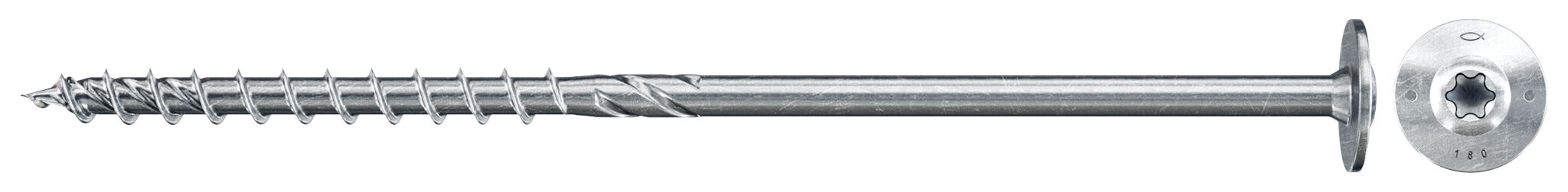 Fischer PowerFast FPF II WTP 8.0 x 80 BC 50 lapos fejű, részmenetes szerkezetépítő csavar TX behajtással, 50 db/csomag termék fő termékképe